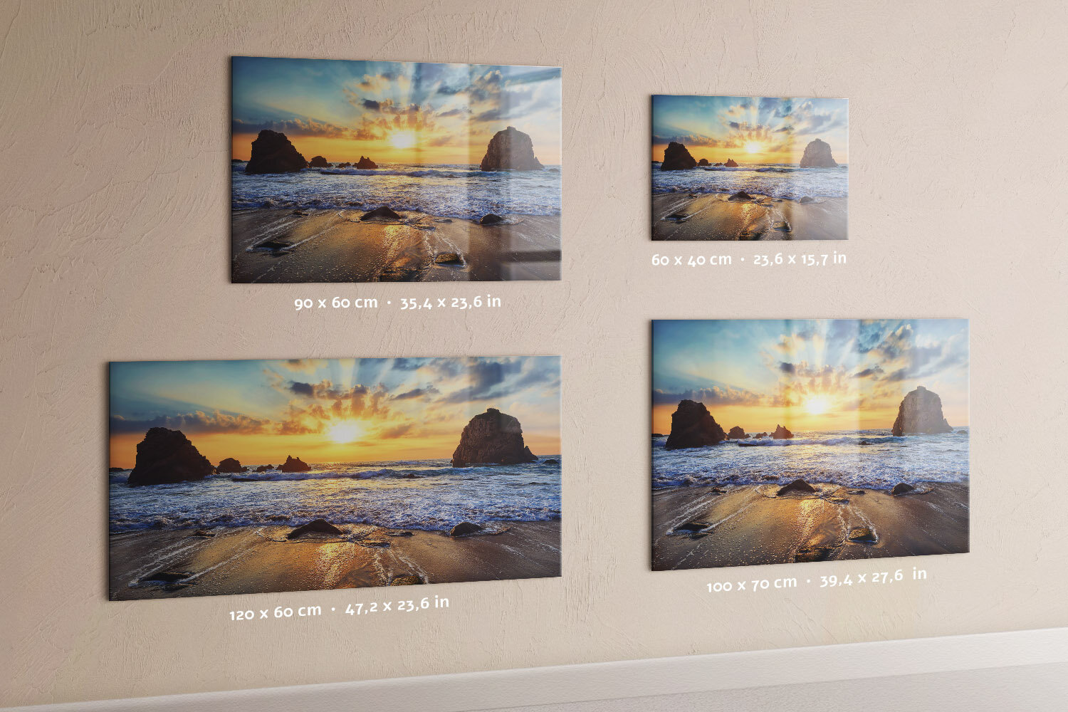 Magnetinė lenta Saulėlydis Paplūdimyje, 120x60 kaina ir informacija | Kanceliarinės prekės | pigu.lt