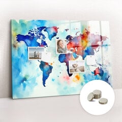 Magnetinė lenta Dažytas Žemėlapis, 120x60 kaina ir informacija | Kanceliarinės prekės | pigu.lt
