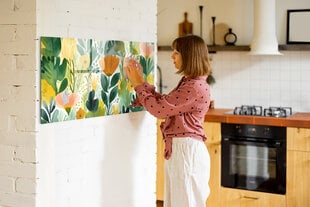 Magnetinė lenta Akvarelės Gėlės, 120x60 kaina ir informacija | Kanceliarinės prekės | pigu.lt