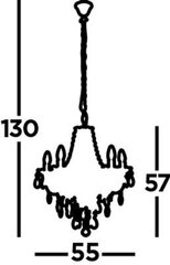 Searchlight подвесной светильник Marie Therese 8885-5CL цена и информация | Люстры | pigu.lt