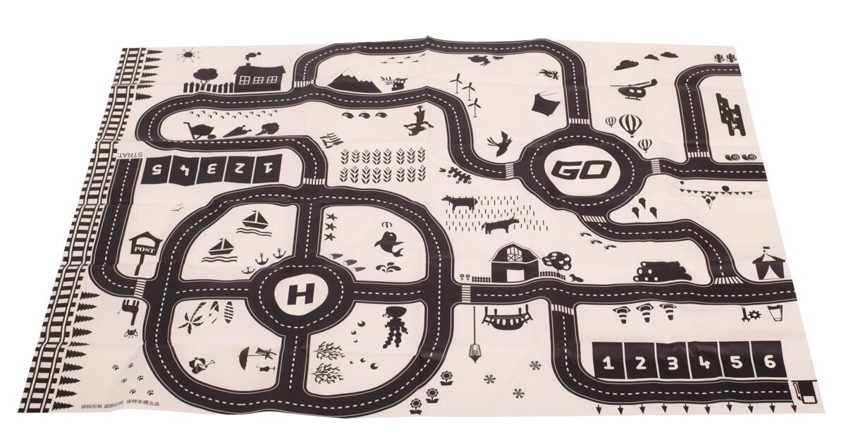 Žaidimų kilimėlis miesto gatvė, 130x100 cm kaina ir informacija | Lavinimo kilimėliai | pigu.lt
