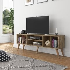 TV staliukas Asir, 160x57,6x35 cm, rudas kaina ir informacija | TV staliukai | pigu.lt