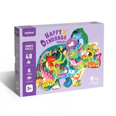 Silueto dėlionė MiDeer Dinozaurų slėnis, 48 d. kaina ir informacija | Dėlionės (puzzle) | pigu.lt