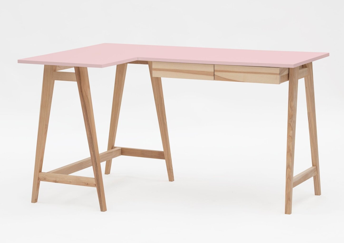 Rašomasis stalas Luka, 135x85 cm, rožinis цена и информация | Kompiuteriniai, rašomieji stalai | pigu.lt