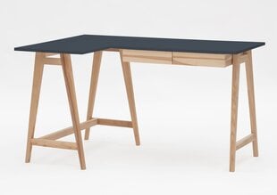 Rašomasis stalas Luka, 135x85 cm, tamsiai pilkas kaina ir informacija | Kompiuteriniai, rašomieji stalai | pigu.lt