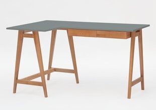 Rašomasis stalas Luka, 135x85 cm, pilkas kaina ir informacija | Kompiuteriniai, rašomieji stalai | pigu.lt