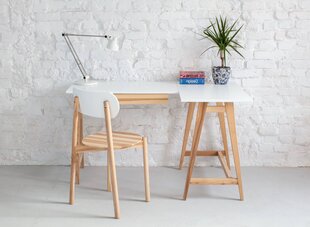 Rašomasis stalas Luka, 115x85 cm, baltas kaina ir informacija | Kompiuteriniai, rašomieji stalai | pigu.lt