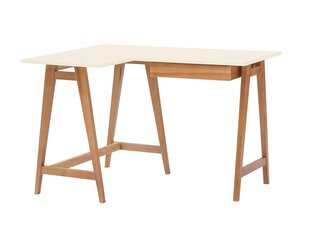 Rašomasis stalas Luka, 115x85 cm, smėlio spalvos цена и информация | Компьютерные, письменные столы | pigu.lt