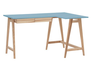 Rašomasis stalas Luka, 135x85 cm, mėlynas цена и информация | Компьютерные, письменные столы | pigu.lt