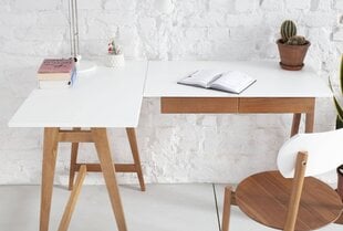 Rašomasis stalas Luka, 135x85 cm, smėlio spalvos цена и информация | Компьютерные, письменные столы | pigu.lt