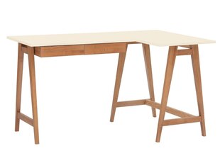 Rašomasis stalas Luka, 135x85 cm, baltas kaina ir informacija | Kompiuteriniai, rašomieji stalai | pigu.lt