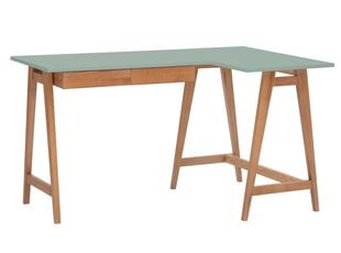 Rašomasis stalas Luka, 135x85 cm, žalias kaina ir informacija | Kompiuteriniai, rašomieji stalai | pigu.lt