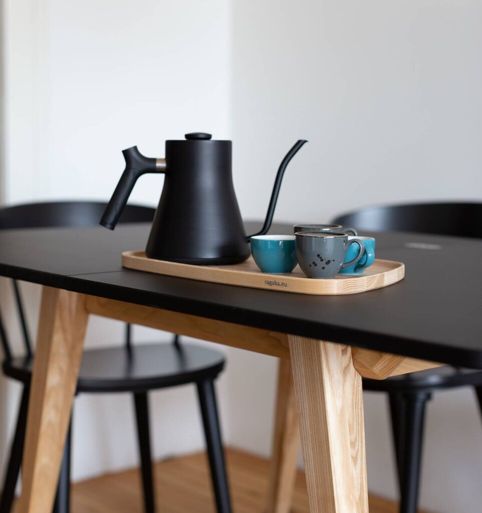 Stalas Envelope, 45x90 cm, juodas цена и информация | Virtuvės ir valgomojo stalai, staliukai | pigu.lt