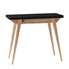 Stalas Envelope, 45x90 cm, juodas kaina ir informacija | Virtuvės ir valgomojo stalai, staliukai | pigu.lt