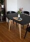 Stalas Envelope, 65x90 cm, juodas цена и информация | Virtuvės ir valgomojo stalai, staliukai | pigu.lt