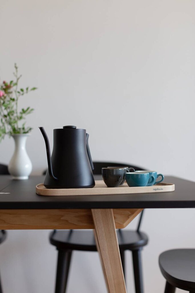 Stalas Envelope, 65x90 cm, juodas цена и информация | Virtuvės ir valgomojo stalai, staliukai | pigu.lt