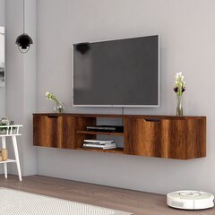 TV staliukas Asir, 160x30x30 cm, rudas kaina ir informacija | TV staliukai | pigu.lt