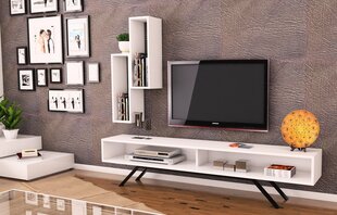 TV staliukas Asir, 180x45x30 cm, baltas kaina ir informacija | TV staliukai | pigu.lt