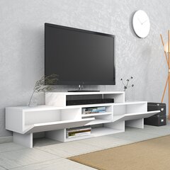 TV staliukas Asir, 160x48,5x30 cm, baltas kaina ir informacija | TV staliukai | pigu.lt