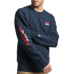 Sportswear logo loose crew superdry m2013099a98t vīriešiem tamsiai melyna men's navy M2013099A98T цена и информация | Мужские толстовки | pigu.lt