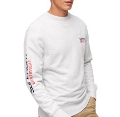 Sportswear logo loose crew superdry m2013099ajar vīriešiem balta men's white M2013099AJAR цена и информация | Мужские толстовки | pigu.lt