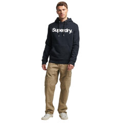 Core logo classic hood superdry m2013243a02a vīriešiem juoda men's black M2013243A02A цена и информация | Мужские толстовки | pigu.lt