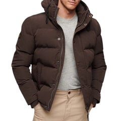 Everest short hooded puffer superdry m501174304o vīriešiem ruda men's brown M501174304O цена и информация | Мужские куртки | pigu.lt