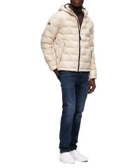 Short quilted puffer coat superdry m5011811a1la vīriešiem smelio spalvos men's beige M5011811A1LA цена и информация | Мужские куртки | pigu.lt