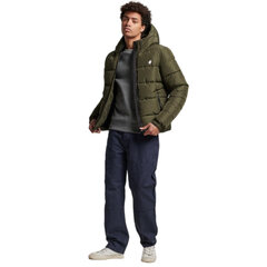 Hooded sports puffr jacket superdry m5011827a8mi vīriešiem žalioji men's green M5011827A8MI цена и информация | Мужские куртки | pigu.lt