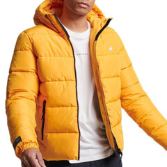 Hooded sports puffr jacket superdry m5011827a1le vīriešiem geltona men's yellow M5011827A1LE цена и информация | Мужские куртки | pigu.lt