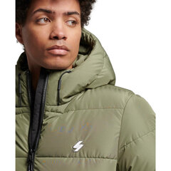 Hooded sports puffr jacket superdry m5011827a8mi vīriešiem žalioji men's green M5011827A8MI цена и информация | Мужские куртки | pigu.lt