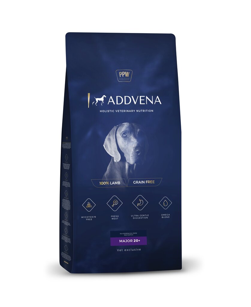 Addvena Power of Nature Senior vidutinių ir didelių veislių pagyvenusiems šunims su ėriena, 2,5 kg kaina ir informacija | Sausas maistas šunims | pigu.lt