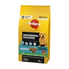 Pedigree Adult Professional Nutrition didelių ir vidutinių veislių šunims su jautiena ir daržovėmis, 12 kg kaina ir informacija | Sausas maistas šunims | pigu.lt