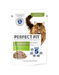 Консервы для кошек Perfect Fit Senior 7+ с индейкой и морковью, 12х85 г цена и информация | Консервы для кошек | pigu.lt