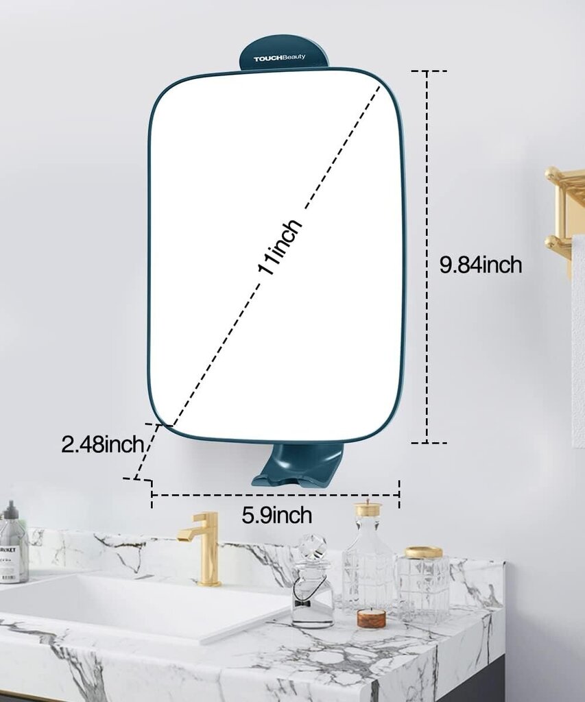 Vonios veidrodis TouchBeauty AG-2071LEU, baltas kaina ir informacija | Vonios veidrodžiai | pigu.lt