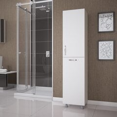 Шкаф Asir, 35х154х31см, белый цена и информация | Шкафчики для ванной | pigu.lt