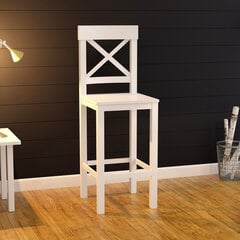 Kėdė Asir, 40x112,5x42 cm, balta kaina ir informacija | Virtuvės ir valgomojo kėdės | pigu.lt