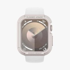 Spigen Rugged Armor Case with Strap for Apple Watch 4|5|6|7|8|9|SE (44|45 mm) - Beige цена и информация | Аксессуары для смарт-часов и браслетов | pigu.lt