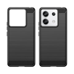 Carbon Case for Xiaomi Redmi Note 13 5G - black kaina ir informacija | Telefono dėklai | pigu.lt