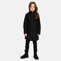 Детское пальто софтшелл Aneta, черный цена и информация | Куртки, пальто для девочек | pigu.lt