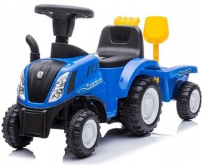 Paspiriamas traktorius su priekaba New Holland Bobo-San, mėlynas цена и информация | Игрушки для малышей | pigu.lt