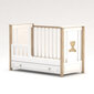 Vaikiška lovytė su stalčiais Arus Diego, 120x60 cm, balta kaina ir informacija | Kūdikių lovytės | pigu.lt