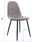 2-ių kėdžių komplektas Leobert Dart, smėlio/juodas цена и информация | Virtuvės ir valgomojo kėdės | pigu.lt
