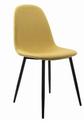 4-ių kėdžių komplektas Leobert Dart, geltonas/juodas kaina ir informacija | Virtuvės ir valgomojo kėdės | pigu.lt