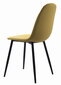 3-ių kėdžių komplektas Leobert Dart, geltonas/juodas kaina ir informacija | Virtuvės ir valgomojo kėdės | pigu.lt