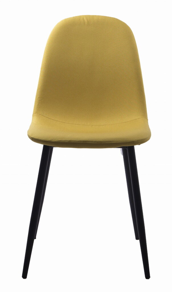 3-ių kėdžių komplektas Leobert Dart, geltonas/juodas kaina ir informacija | Virtuvės ir valgomojo kėdės | pigu.lt