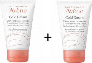 Крем для рук Avene Cold Cream, 2 x 50 мл цена и информация | Кремы, лосьоны для тела | pigu.lt