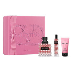 Kosmetikos rinkinys Valentino Donna Born in Roma EDP moterims: kvapusis vanduo 100 ml + mini kvapusis vanduo + kūno losjonas 50 ml цена и информация | Женские духи | pigu.lt