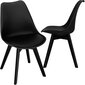 Kėdė Springos DC0021, juoda kaina ir informacija | Virtuvės ir valgomojo kėdės | pigu.lt