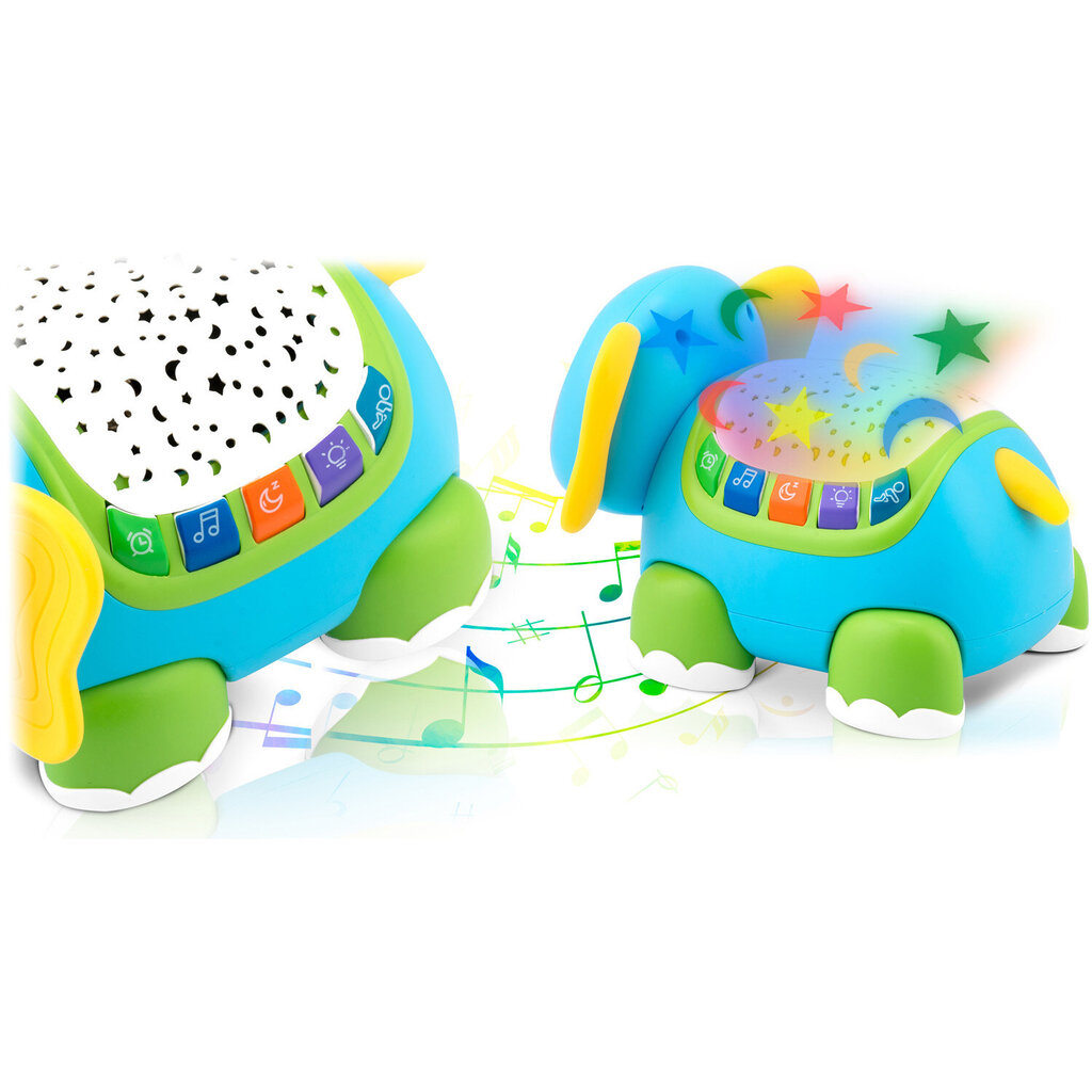 Interaktyvus žaislas dramblys, mėlynas kaina ir informacija | Žaislai kūdikiams | pigu.lt